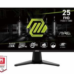 MONITOR GAMER MSI MAG 255XFV, 24,5, 250 HZ, 2XHDMI, DISPAYPORT1.4, NEGRO