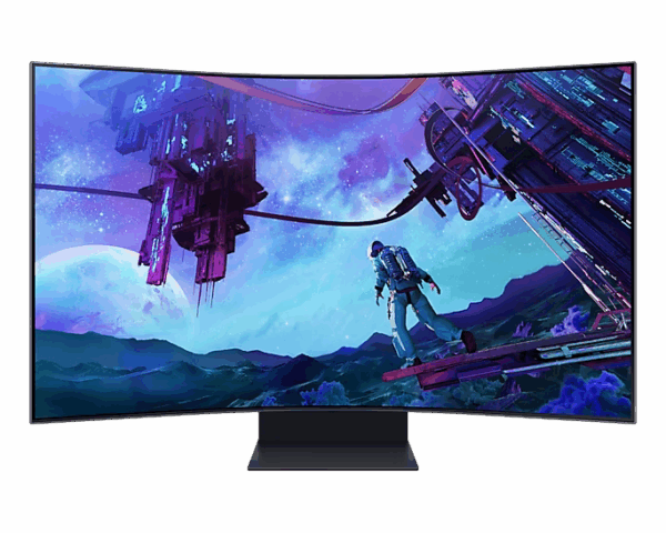 MONITOR LED SAMSUNG 55 PULGADAS, WIDESCREEN, GAMER, ODYSSEY ARK,UHD 3,840 X 2,160, 4K, NEGRO, PIVOT, 3 HDMI, 1 D. PORT, 1 LAN, 2 USB, CURVO, 165 HZ, 1000R, 1MS, BOCINAS, NEGRO
