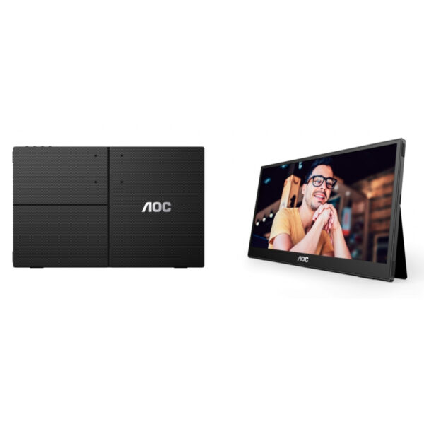 MONITOR PORTATIL LED AOC 16T3E, COLOR NEGRO, PANEL IPS 15.6 , USB-C, ASPECTO 16:9, TIEMPO DE RESPUESTA 4MS, VESA 50X50 MM, RESOLUCION 1920 X 1080, 60 HZ, CONTRASTE 700:1, BRILLO 250 CD, M2 - Image 2