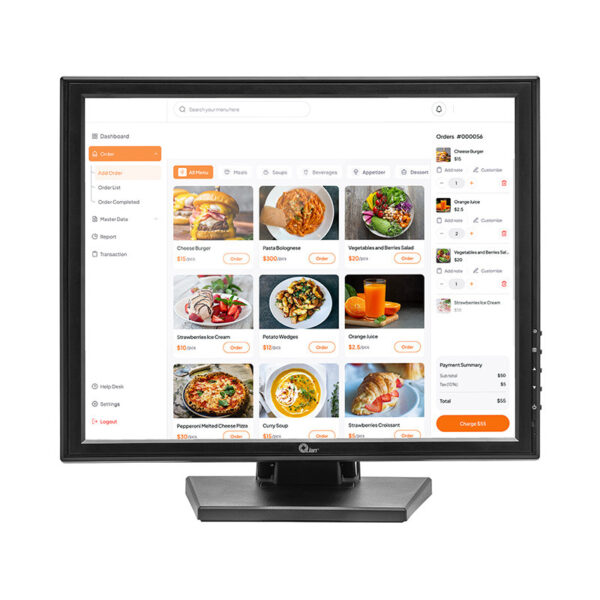 QIAN MONITOR TOUCH 17 PULGADAS TIAGO, 1280X1024P, FREC60HZ, CONECTIVIDAD VGA, HDMI Y USB, 5MS, 5 PUNTOS, INCLINACION 90 GRADOS MOD. QPM-17-01, NEGRO - Image 2