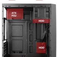 Gabinete MICRO ATX Stylos STPGAC4B, Micro-ATX, Gabinete, ATX/Micro ATX/Mini ATX, Negro, 500 W - Image 2