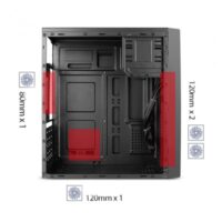 Gabinete MICRO ATX Stylos STPGAC4B, Micro-ATX, Gabinete, ATX/Micro ATX/Mini ATX, Negro, 500 W - Image 3