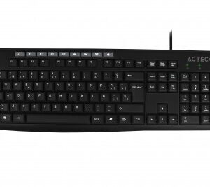 Teclado ACTECK Multimedia T300, USB, Estándar, Negro, Alámbrico