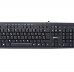 TECLADO MULTIMEDIA NACEB TECHNOLOGY NA-0109, ESTÁNDAR, NEGRO, ALÁMBRICO